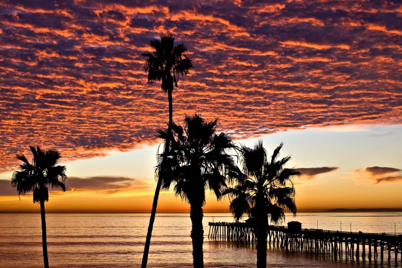 Sky on Fire, San Clemente Pier